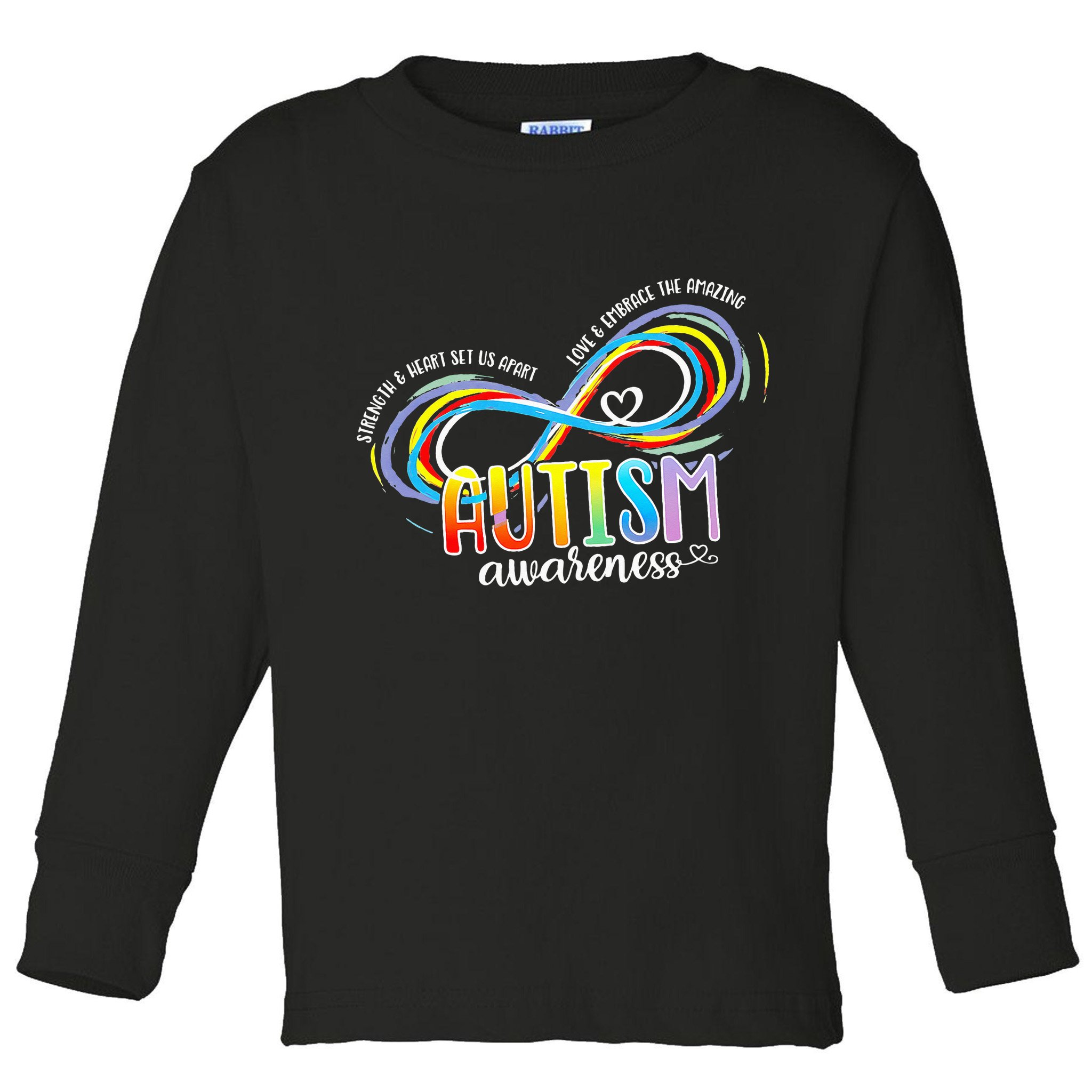 Strength And Heart Set Us Apart Autism acceptance Toddler Long Sleeve Shirt