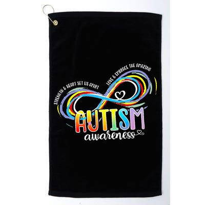 Strength And Heart Set Us Apart Autism acceptance Golf Towel