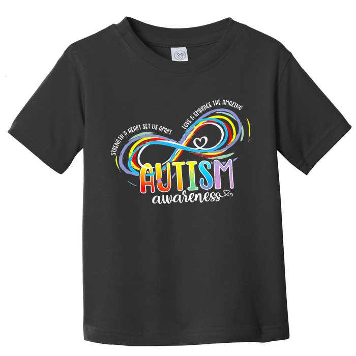 Strength And Heart Set Us Apart Autism acceptance Toddler T-Shirt