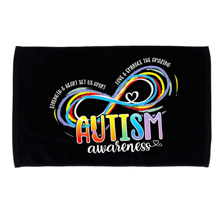 Strength And Heart Set Us Apart Autism acceptance Microfiber Hand Towel