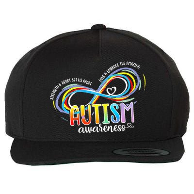 Strength And Heart Set Us Apart Autism acceptance Wool Snapback Cap