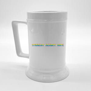 Straight Against Hate Lgbtq Pride Rainbow Gift Beer Stein