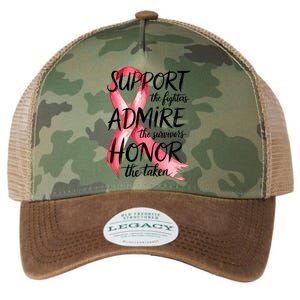 Support Admire Honor Breast Cancer Awareness Warrior Ribbon Legacy Tie Dye Trucker Hat