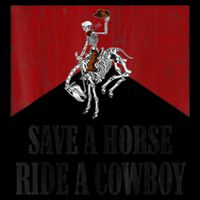 Save A Horse Ride A Cowboy Skeleton Western Country Impact Tech Backpack