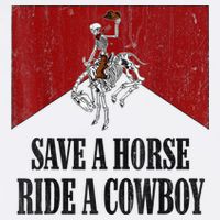 Save A Horse Ride A Cowboy Skeleton Western Country Cooling Performance Crew T-Shirt