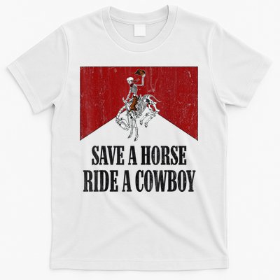 Save A Horse Ride A Cowboy Skeleton Western Country T-Shirt
