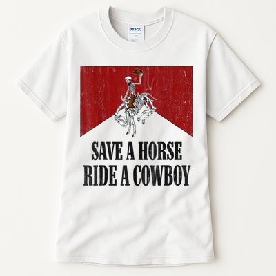 Save A Horse Ride A Cowboy Skeleton Western Country Tall T-Shirt