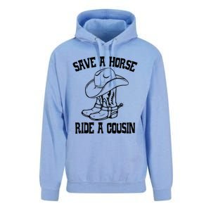 Save A Horse Ride A Cousin All Trash No Trailer Trash YAll Unisex Surf Hoodie