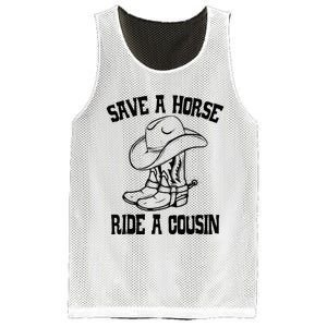 Save A Horse Ride A Cousin All Trash No Trailer Trash YAll Mesh Reversible Basketball Jersey Tank