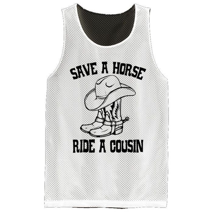 Save A Horse Ride A Cousin All Trash No Trailer Trash YAll Mesh Reversible Basketball Jersey Tank