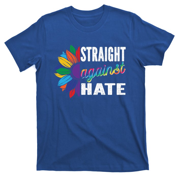 Straight Against Hate Pride Month Lgbtq Support Gift T-Shirt