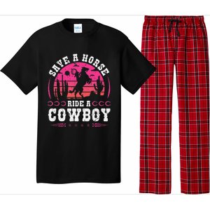 Save A Horse Ride A Cowboy Rodeo Western Country Pajama Set