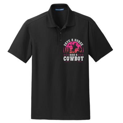 Save A Horse Ride A Cowboy Rodeo Western Country Dry Zone Grid Polo