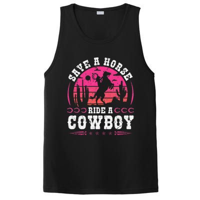 Save A Horse Ride A Cowboy Rodeo Western Country PosiCharge Competitor Tank