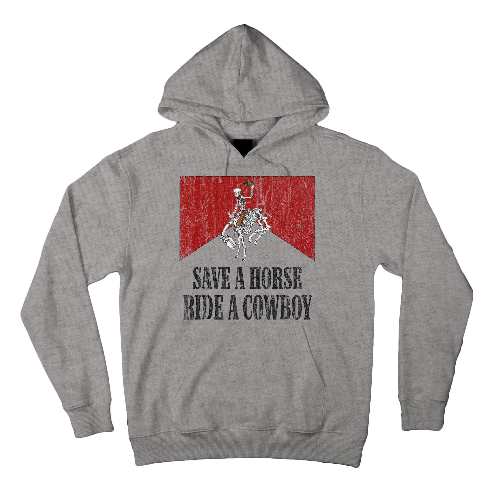 Save A Horse Ride A Cowboy Skeleton Western Country Tall Hoodie