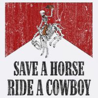 Save A Horse Ride A Cowboy Skeleton Western Country Cooling Performance Crew T-Shirt