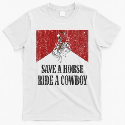 Save A Horse Ride A Cowboy Skeleton Western Country T-Shirt
