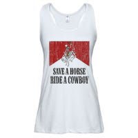 Save A Horse Ride A Cowboy Skeleton Western Country Ladies Essential Flowy Tank