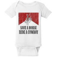 Save A Horse Ride A Cowboy Skeleton Western Country Baby Bodysuit