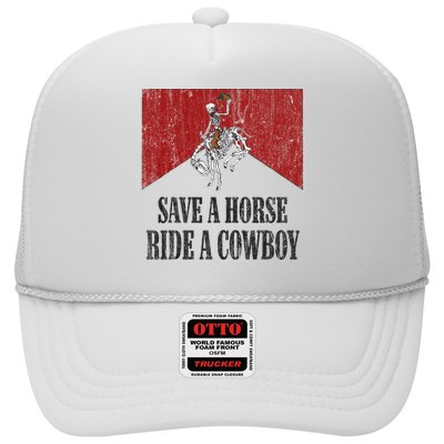 Save A Horse Ride A Cowboy Skeleton Western Country Trucker Hat