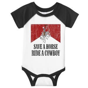 Save A Horse Ride A Cowboy Skeleton Western Country Infant Baby Jersey Bodysuit