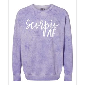 Scorpio Af Horoscope Zodiac Astrology Sign Gift Colorblast Crewneck Sweatshirt