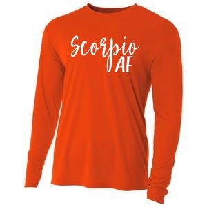 Scorpio Af Horoscope Zodiac Astrology Sign Gift Cooling Performance Long Sleeve Crew