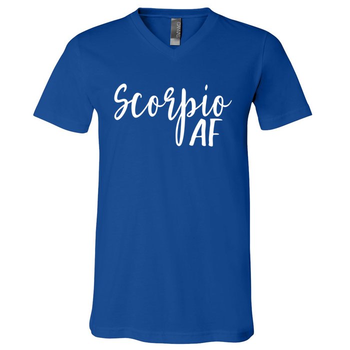 Scorpio Af Horoscope Zodiac Astrology Sign Gift V-Neck T-Shirt