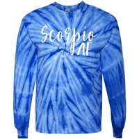 Scorpio Af Horoscope Zodiac Astrology Sign Gift Tie-Dye Long Sleeve Shirt