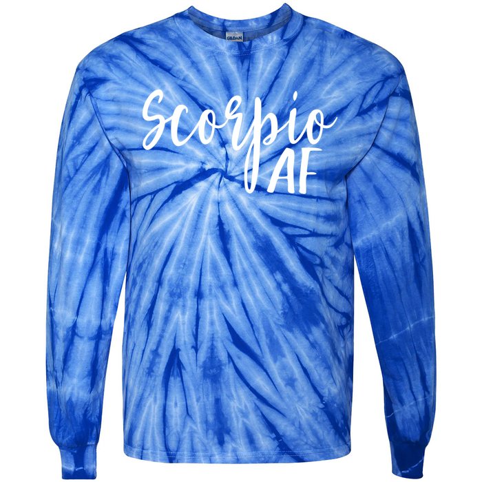 Scorpio Af Horoscope Zodiac Astrology Sign Gift Tie-Dye Long Sleeve Shirt