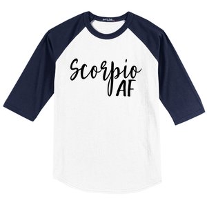 Scorpio Af Horoscope Zodiac Astrology Sign Gift Baseball Sleeve Shirt