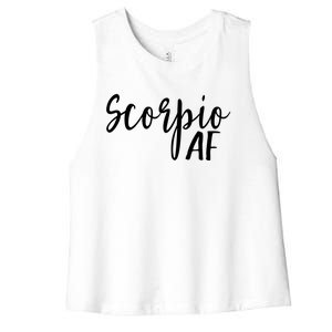 Scorpio Af Horoscope Zodiac Astrology Sign Gift Women's Racerback Cropped Tank