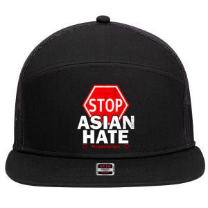 Stop Asian Hate Social Justice Gift 7 Panel Mesh Trucker Snapback Hat