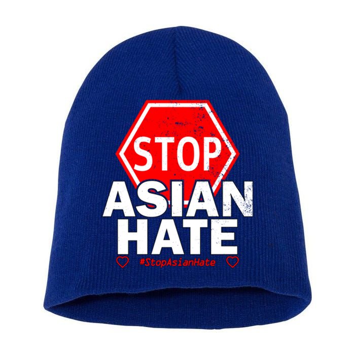 Stop Asian Hate Social Justice Gift Short Acrylic Beanie