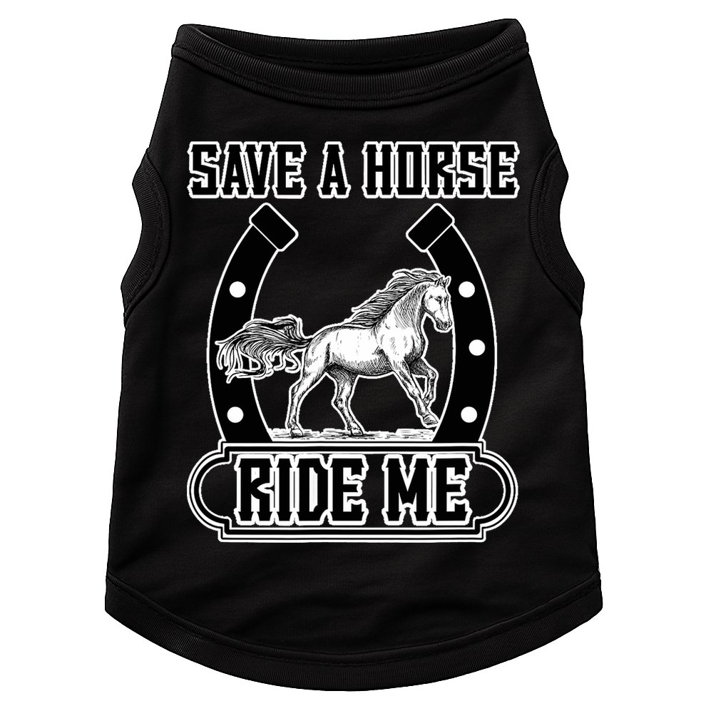 Save A Horse Ride Me Funny Cowboy Doggie Tank