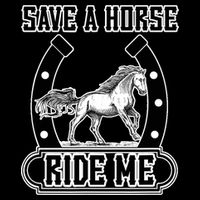 Save A Horse Ride Me Funny Cowboy Cooling Performance Crew T-Shirt