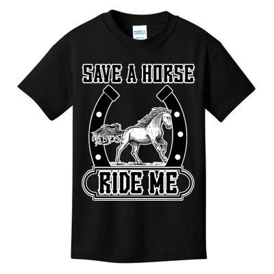 Save A Horse Ride Me Funny Cowboy Kids T-Shirt