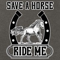 Save A Horse Ride Me Funny Cowboy Cotton Canvas Backpack