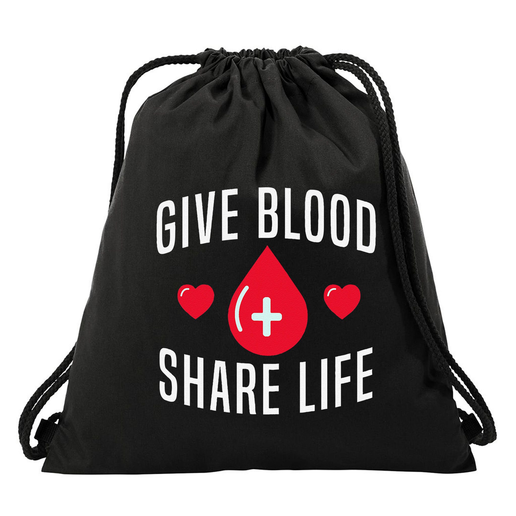 Small Act Health Life Saver National Blood Donor Month Drawstring Bag