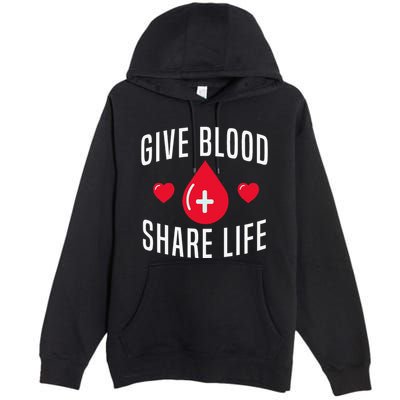 Small Act Health Life Saver National Blood Donor Month Premium Pullover Hoodie