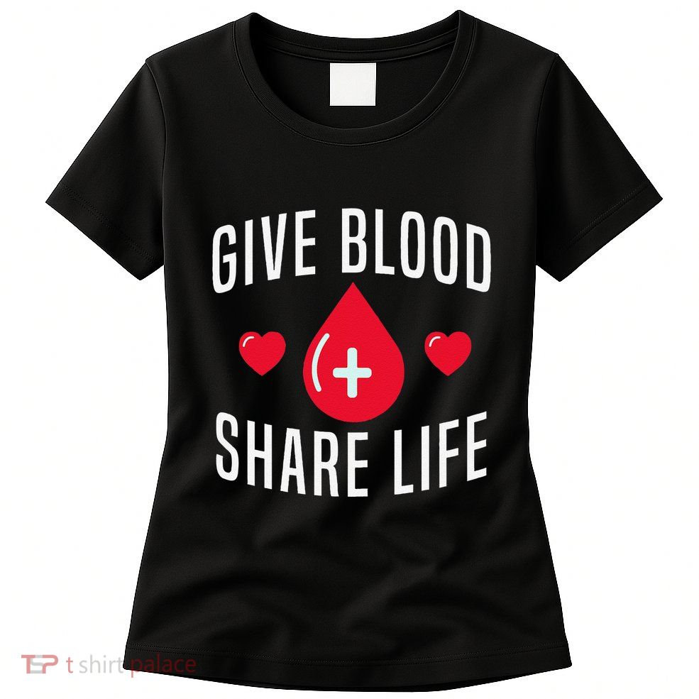 Small Act Health Life Saver National Blood Donor Month Womens T-Shirt