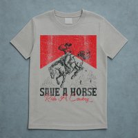 Save A Horse Ride A Cowboy Vintage Country Western T-Shirt