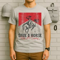 Save A Horse Ride A Cowboy Vintage Country Western T-Shirt