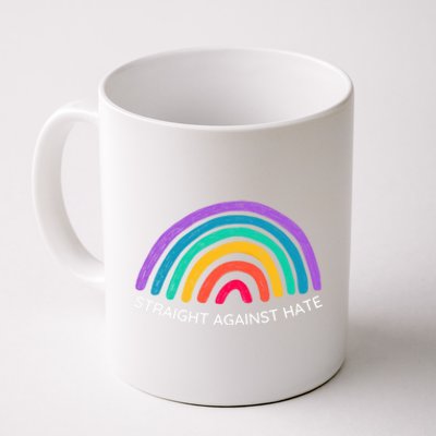 Straight Against Hate Rainbow Funny Gift Coffee Mug