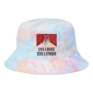 Save A Horse Ride A Cowboy Skeleton Western Country Tie Dye Newport Bucket Hat