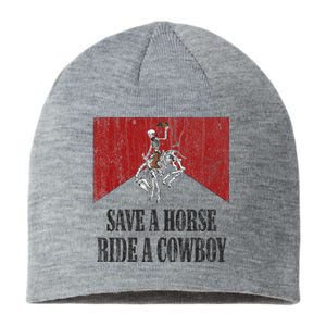 Save A Horse Ride A Cowboy Skeleton Western Country Sustainable Beanie