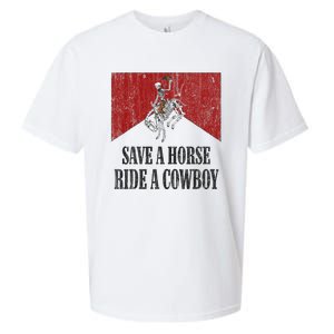 Save A Horse Ride A Cowboy Skeleton Western Country Sueded Cloud Jersey T-Shirt