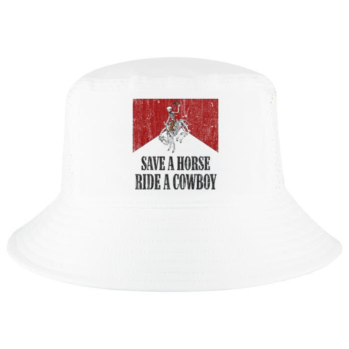 Save A Horse Ride A Cowboy Skeleton Western Country Cool Comfort Performance Bucket Hat