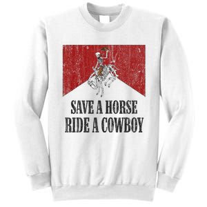 Save A Horse Ride A Cowboy Skeleton Western Country Sweatshirt