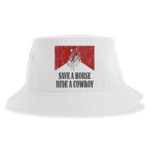 Save A Horse Ride A Cowboy Skeleton Western Country Sustainable Bucket Hat